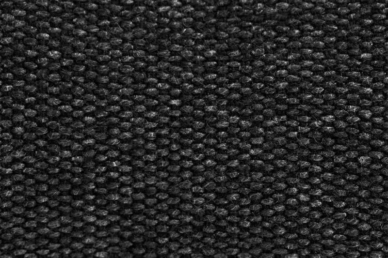 Repose-pieds en coton anthracite et acier Puffy - Hem