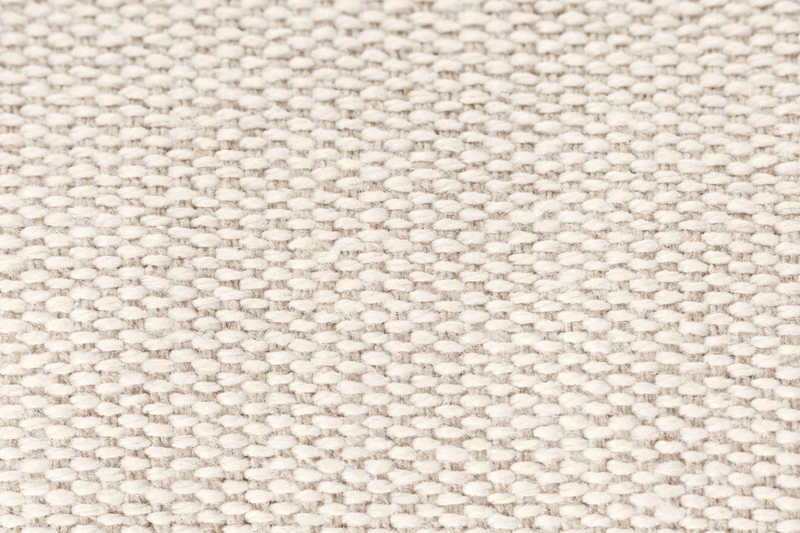 Repose-pieds en coton naturel et acier crème Puffy - Hem