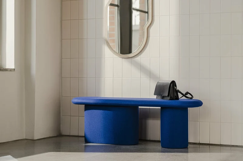 Banc avec laine myrtille douce Rull - noo.ma