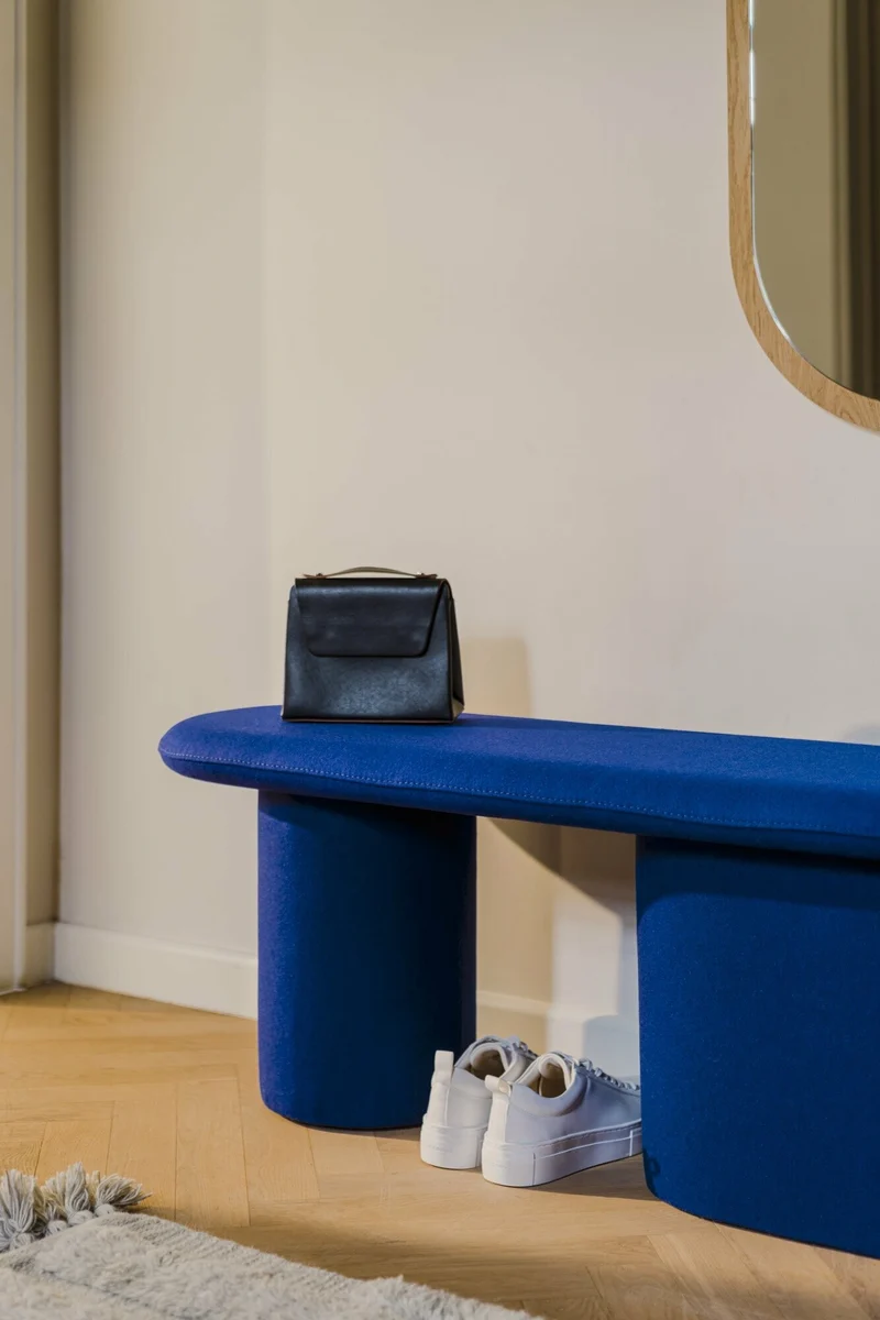 Banc avec laine myrtille douce Rull - noo.ma