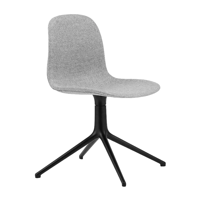 Chaise Form Chair Swivel 4L Full Uph. Black Alu - Normann Copenhagen
