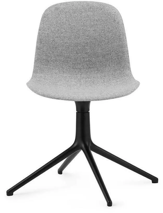 Chaise Form Chair Swivel 4L Full Uph. Black Alu - Normann Copenhagen