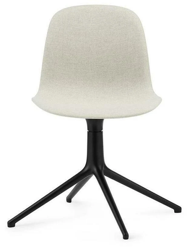 Chaise pivotante en aluminium noir et tissu camira blanc mlf20 Form - Normann Copenhagen