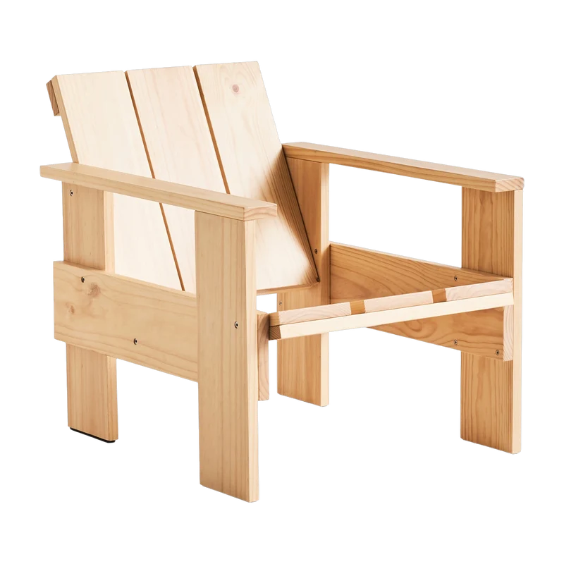 Chaise longue d'extérieur en pin naturel lanche Crate - Hay