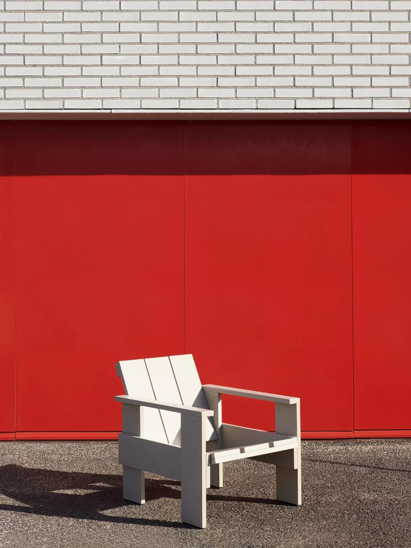 Chaise longue d'extérieur en pin London fog Crate - Hay