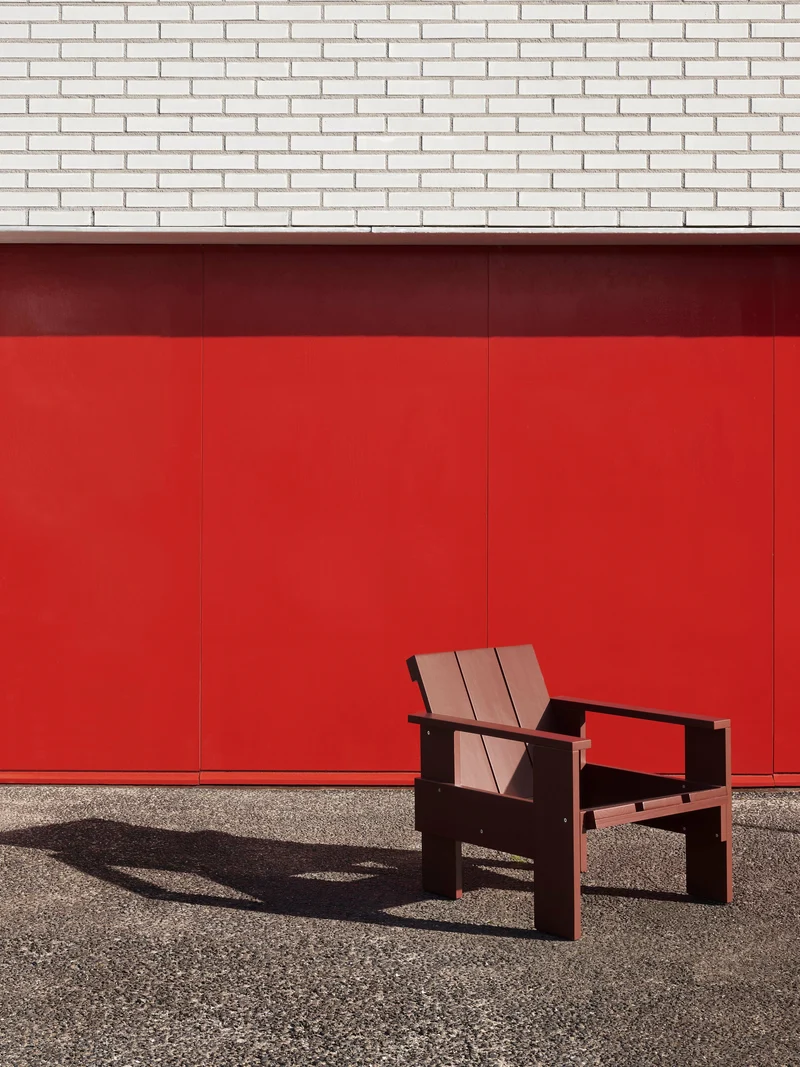 Chaise longue d'extérieur en pin Iron red Crate - Hay