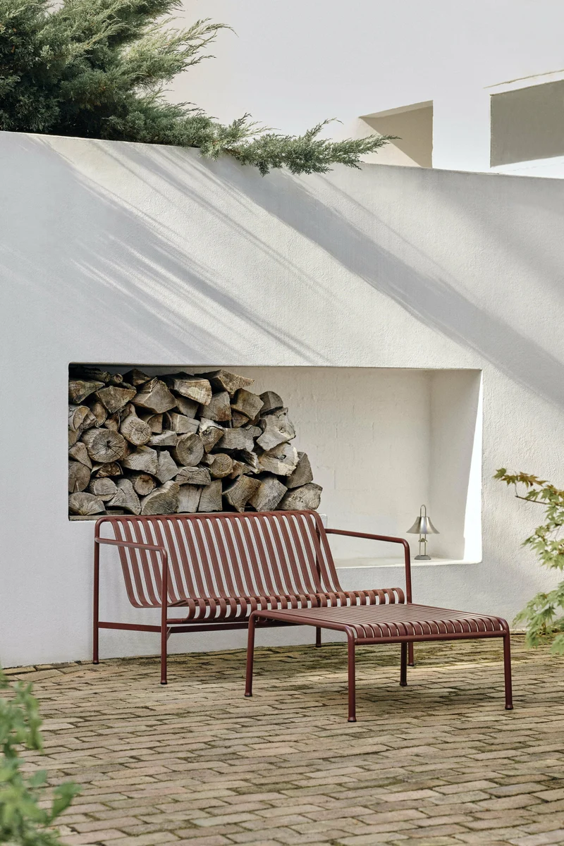 Table basse d'extérieur en acier grise Palissade - Hay