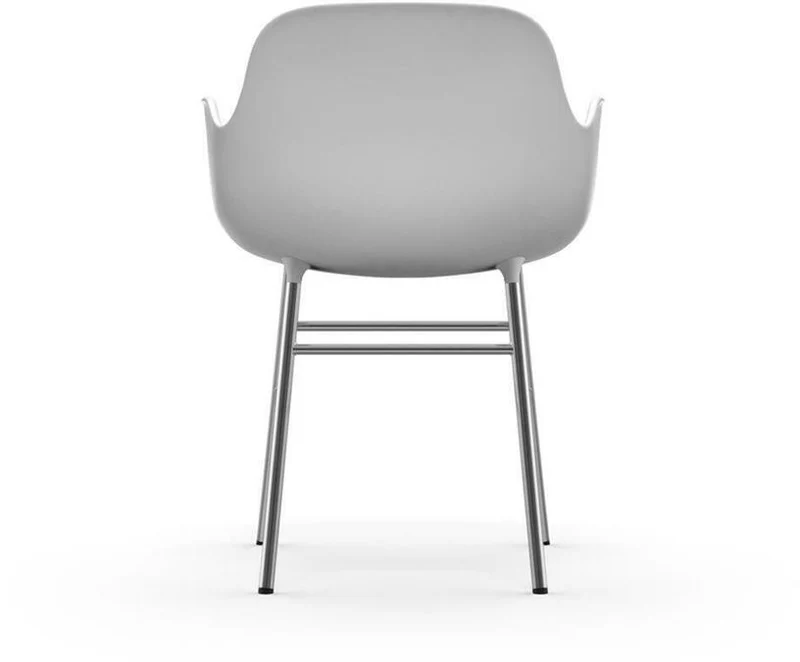 Chaise avec accoudoirs en chrome et pp blanc Form - Normann Copenhagen
