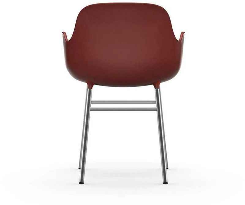 Chaise avec accoudoirs en chrome et pp rouge Form - Normann Copenhagen
