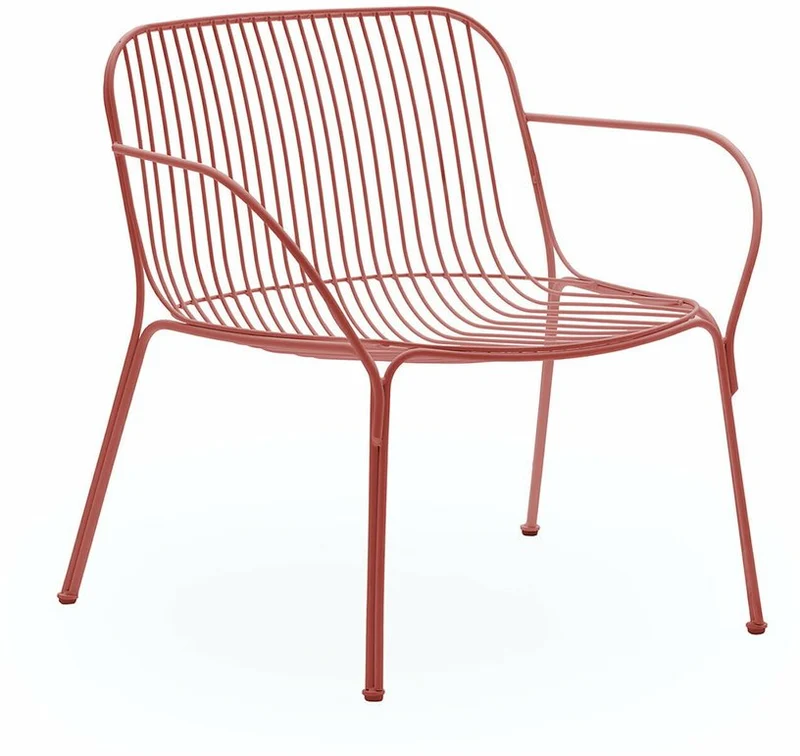 Fauteuil de jardin en acier rouge Hiray - Kartell