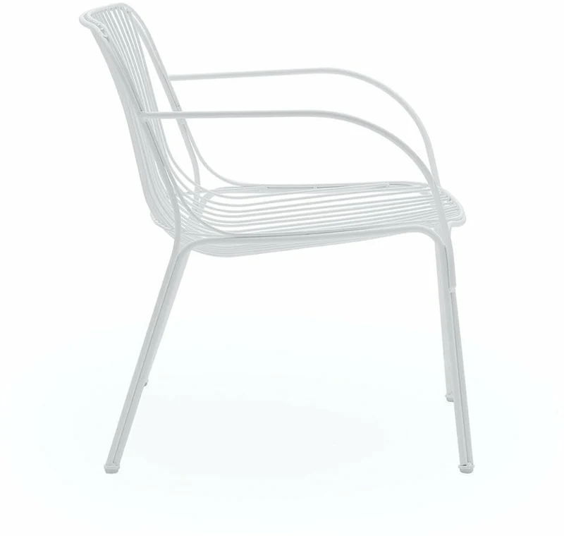 Fauteuil de jardin en acier blanc Hiray - Kartell