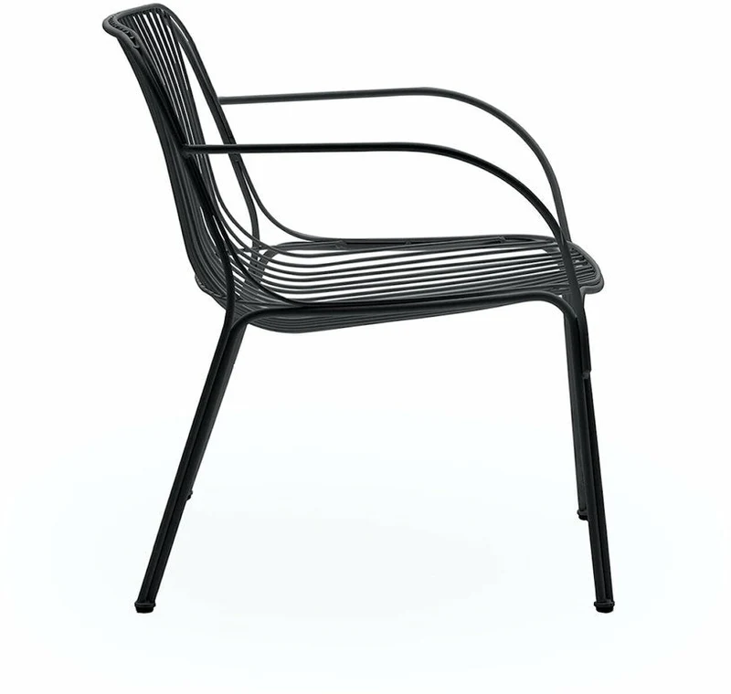 Fauteuil de jardin en acier noir Hiray - Kartell