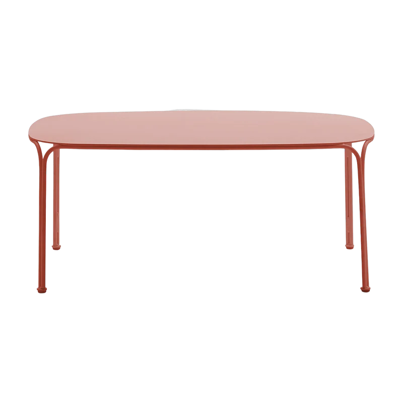 Table basse de jardin en acier rouge 38 cm Hiray - Kartell