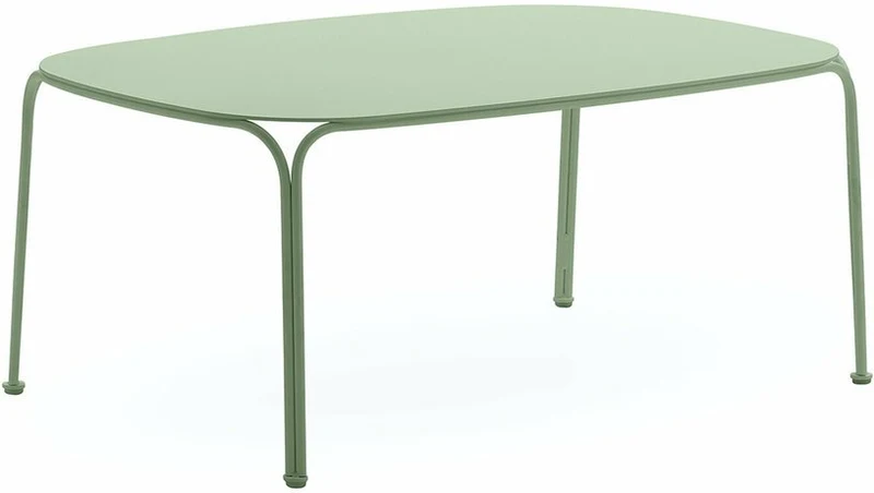 Table basse de jardin en acier vert 38 cm Hiray - Kartell