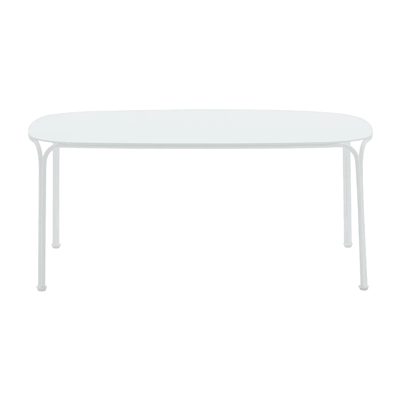 Table basse de jardin en acier blanc 38 cm Hiray - Kartell