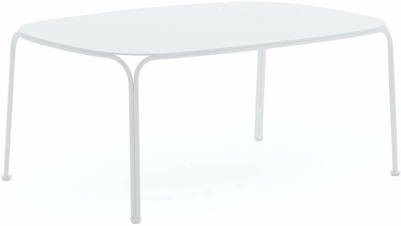 Table basse de jardin en acier blanc 38 cm Hiray - Kartell