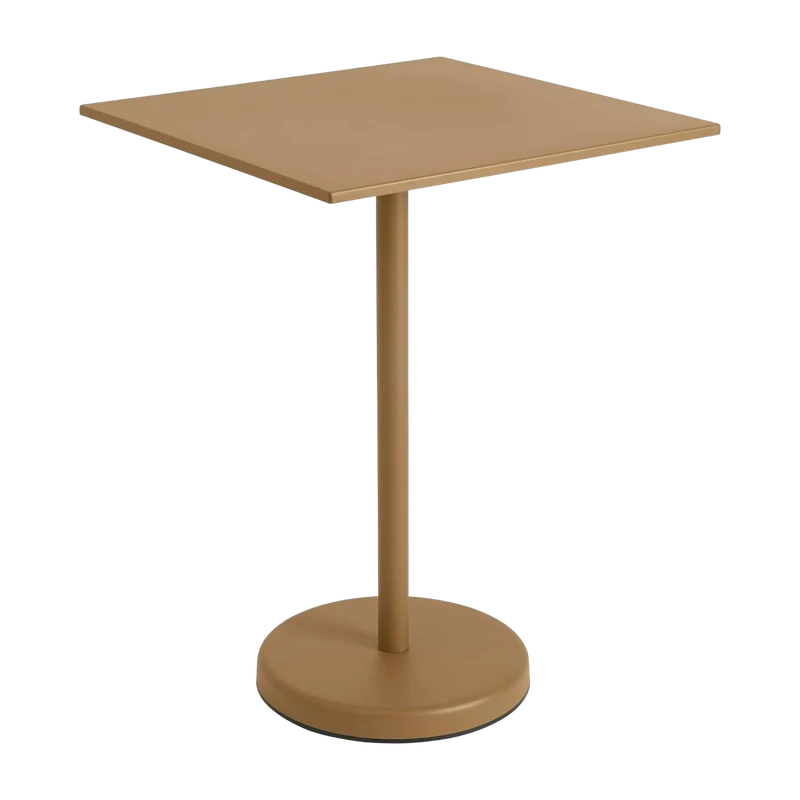 Table carrée d'extérieur en acier orange 70 x 70 x 95 cm Linear - Muuto
