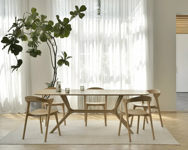 Table rectangulaire en chêne huilé 224 x 100 x 76 cm - Ethnicraft Accessories