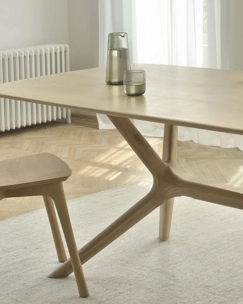 Table rectangulaire en chêne huilé 224 x 100 x 76 cm - Ethnicraft Accessories