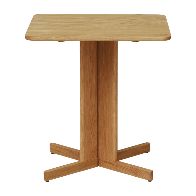 Table à manger carrée en chêne naturel 68 x 68 cm Quatrefoil - Form & Refine