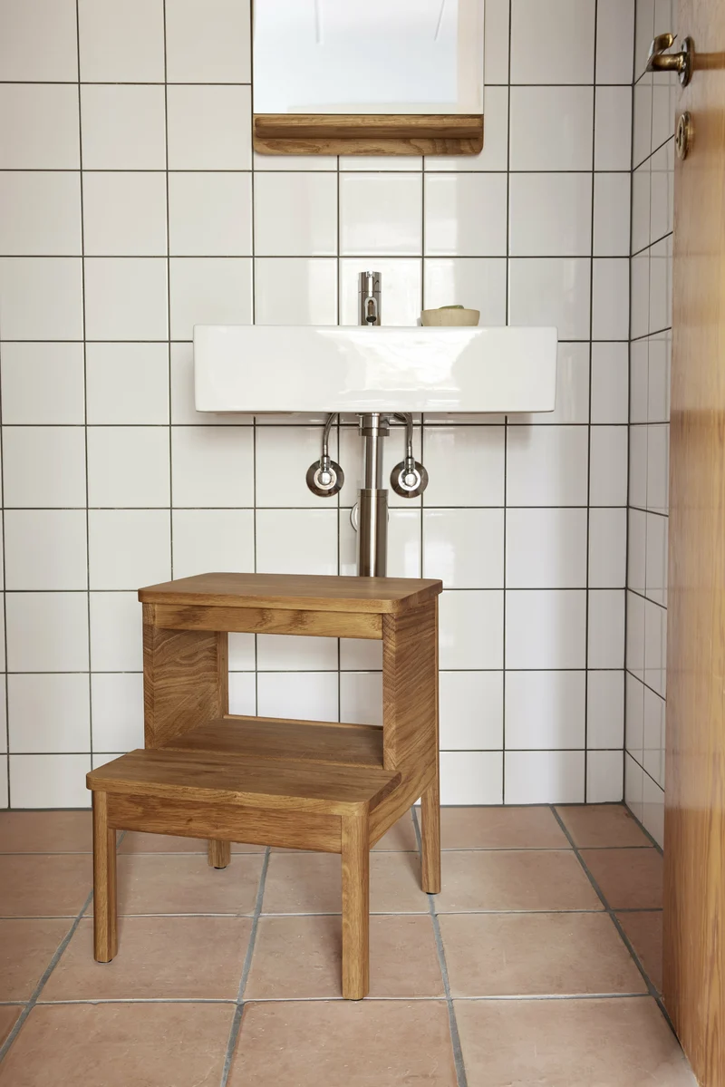 Tabouret en chêne massif naturel 45 cm A line - Form & Refine