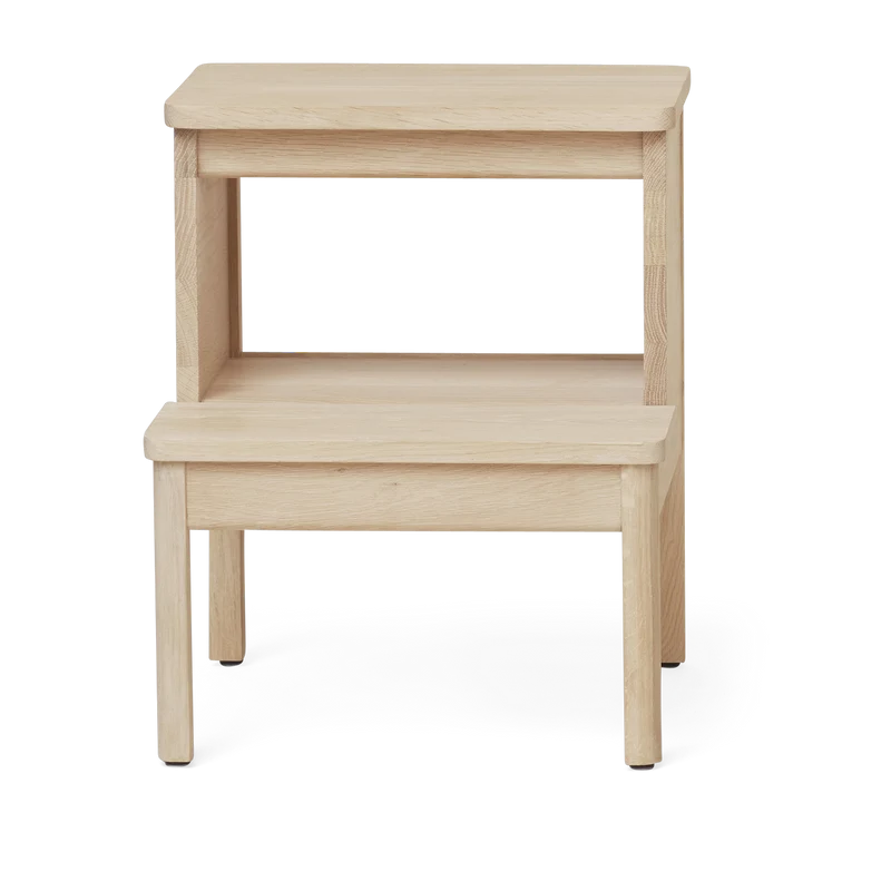 Tabouret en chêne massif blanc 45 cm A line - Form & Refine