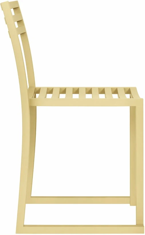 Chaise en acier beige mat Chop - Hem
