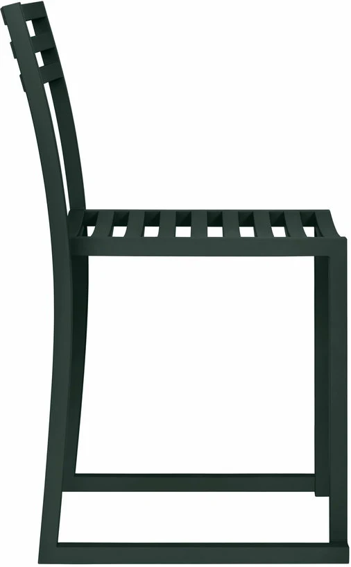 Chaise en acier vert foncé mat Chop - Hem