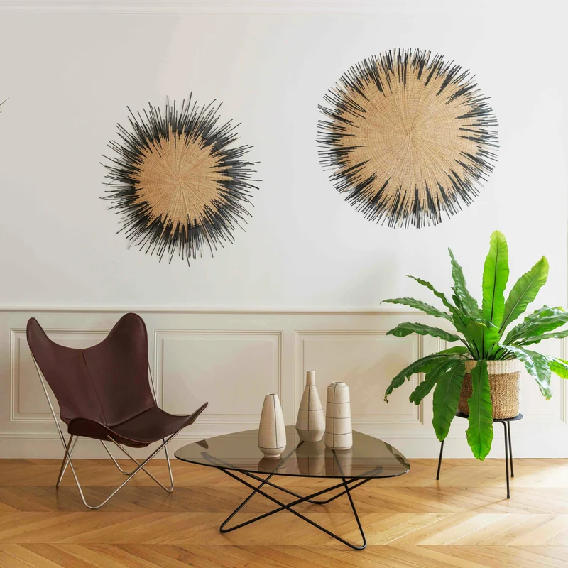 Table basse structure noire et verre fumé AO - Airborne