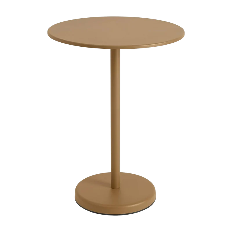 Table ronde d'extérieur en acier orange 70 x 95 cm Linear - Muuto