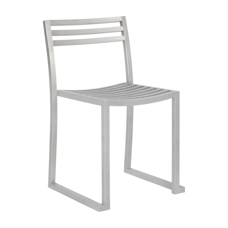 Chaise en acier inoxydable mat Chop - Hem