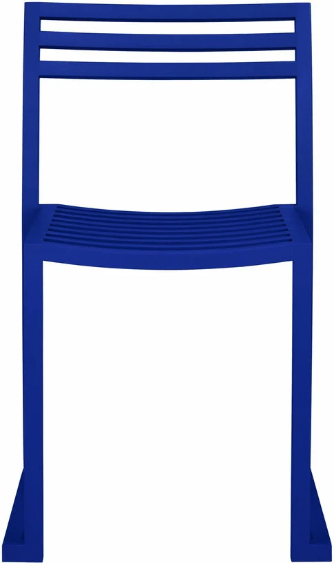 2 Chaises en acier bleu outremer mat Chop - Hem