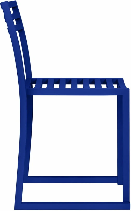 2 Chaises en acier bleu outremer mat Chop - Hem