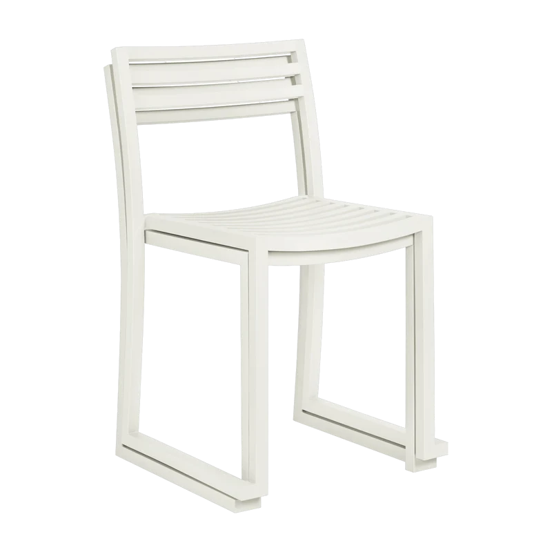2 Chaises en acier gris blanc mat Chop - Hem