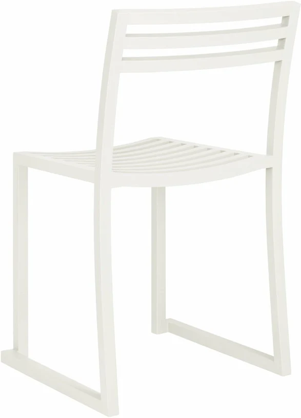 2 Chaises en acier gris blanc mat Chop - Hem