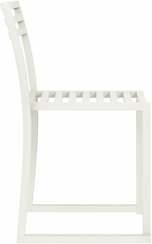 2 Chaises en acier gris blanc mat Chop - Hem