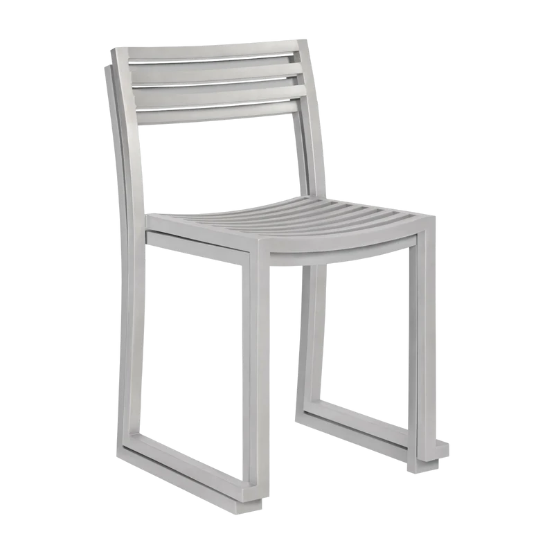2 Chaises en acier inoxydable mat Chop - Hem