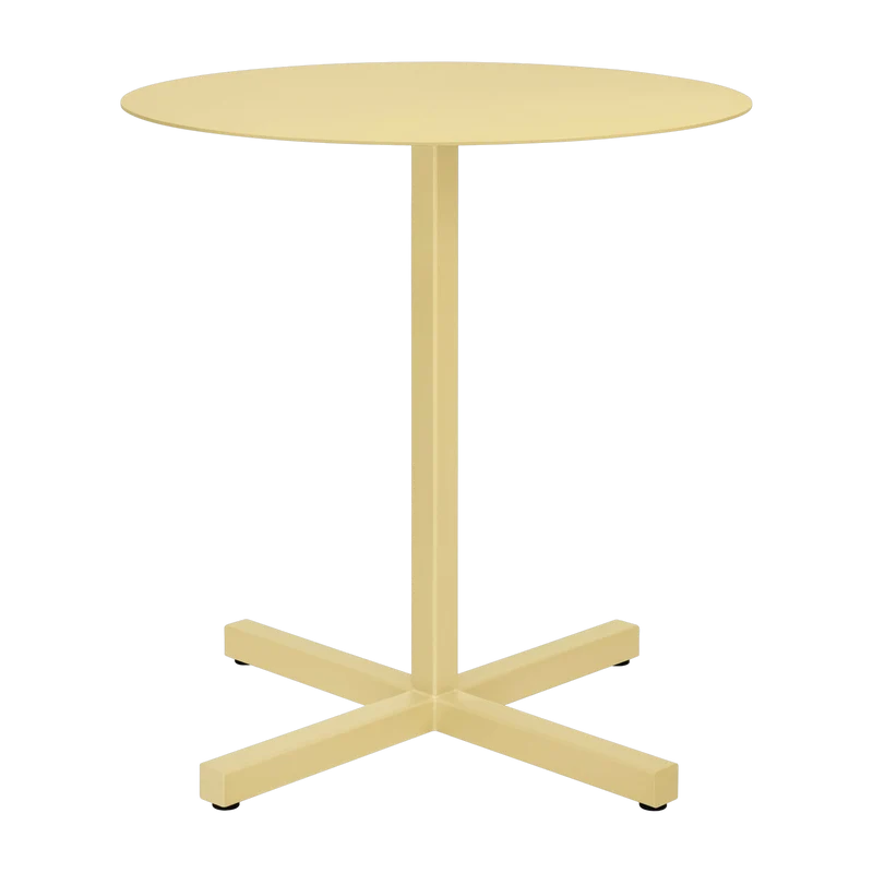 Table ronde en acier beige mat Chop - Hem