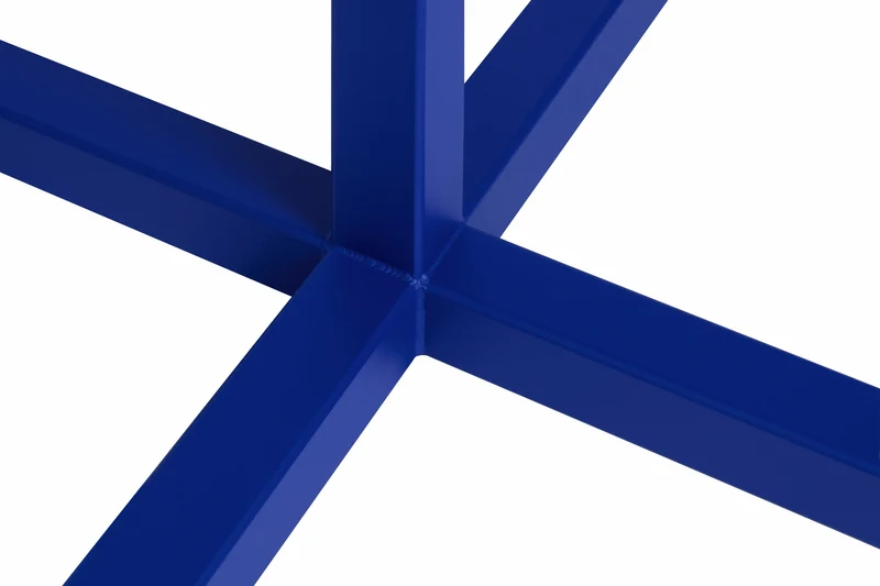Table ronde en acier bleu outremer mat Chop - Hem