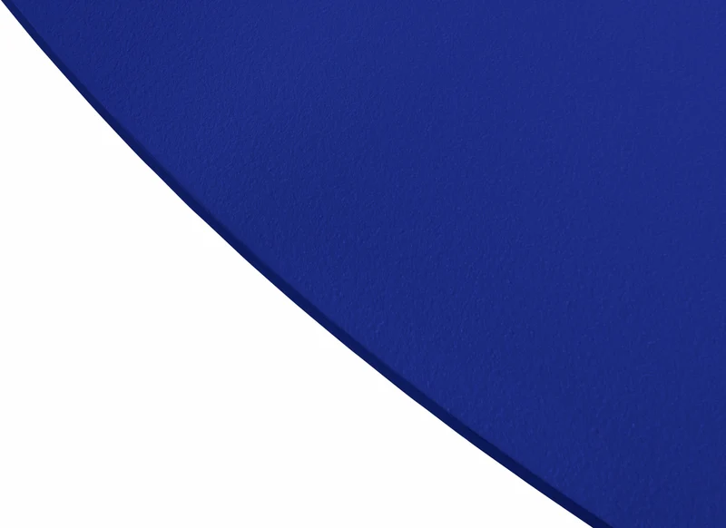 Table ronde en acier bleu outremer mat Chop - Hem