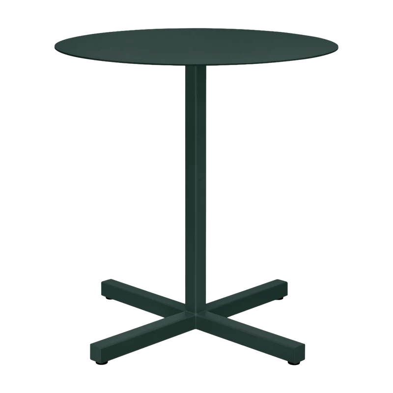 Table ronde en acier vert foncé mat Chop - Hem