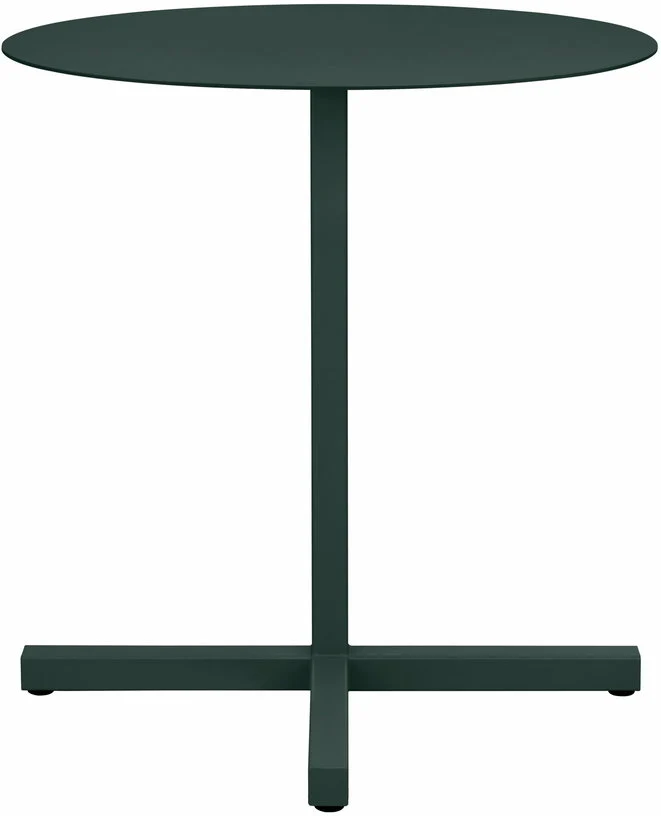 Table ronde en acier vert foncé mat Chop - Hem