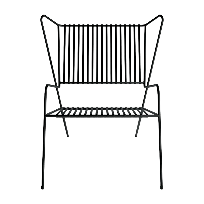 Chaise lounge en acier noir Capri Easy - Cools Collection