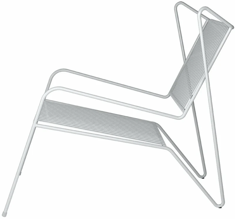Chaise lounge en acier blanc Capri Easy - Cools Collection