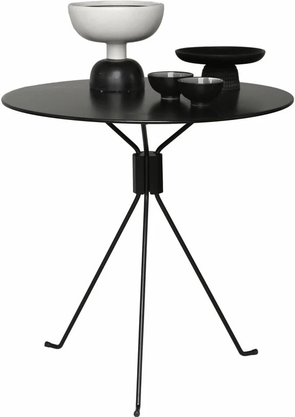 Table ronde de jardin en acier noir 75 cm Bond - Cools Collection