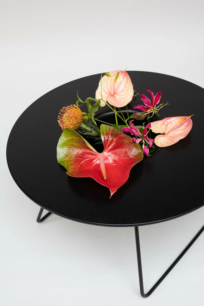 Table à cocktail ronde en acier noir 75 cm N'ice - Cools Collection
