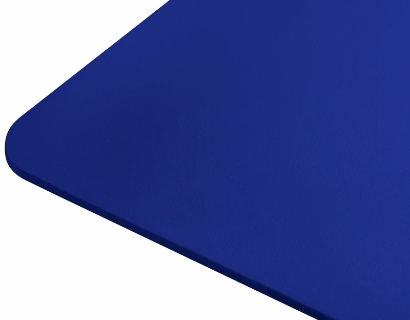 Table carrée en acier bleu outremer mat Chop - Hem