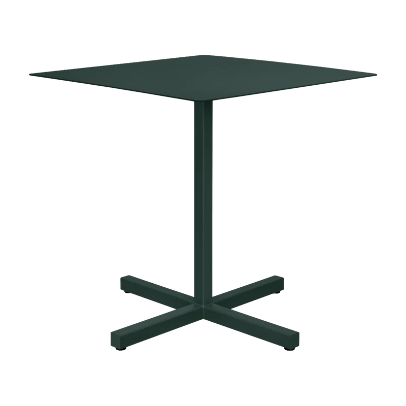 Table carrée en acier vert foncé mat Chop - Hem