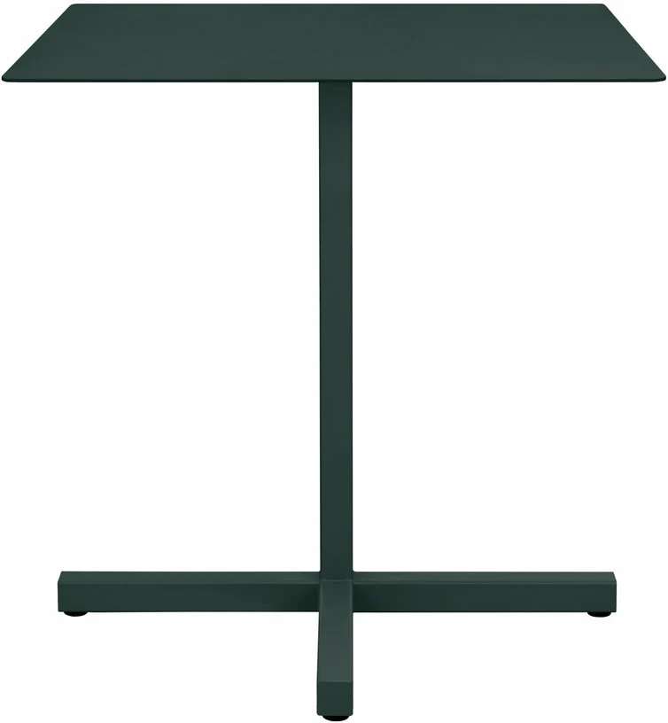 Table carrée en acier vert foncé mat Chop - Hem