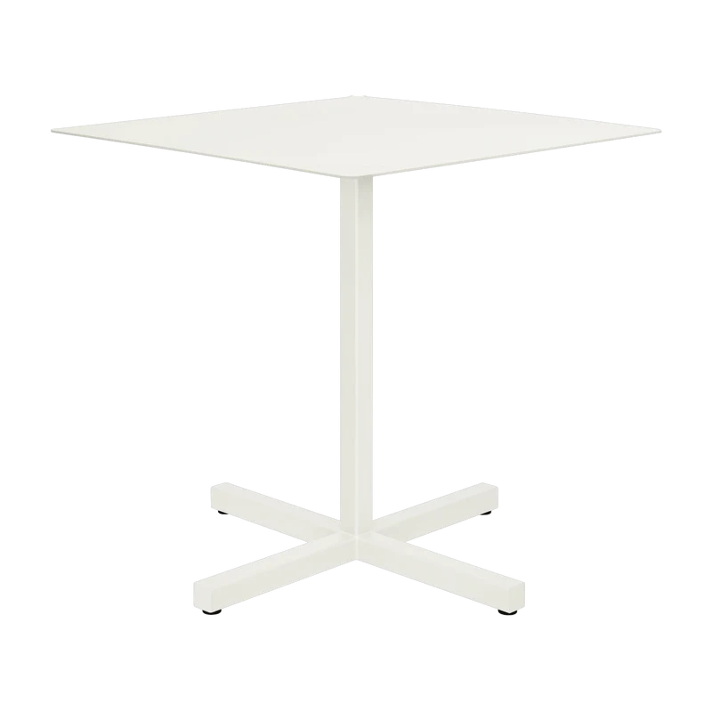 Table carrée en acier gris blanc mat Chop - Hem